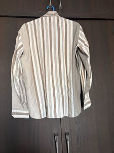 Retro Striped Button-Up Shirt