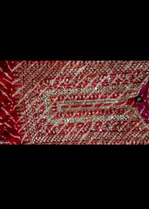 Red Embellished kurti with sequence yolk