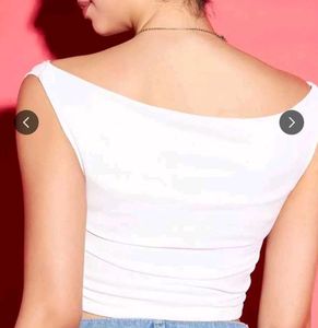 White Cowl Neck Tank