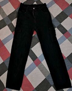 Trendy Black Cargo Pants