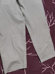 Men Light Grey Striped Pajama