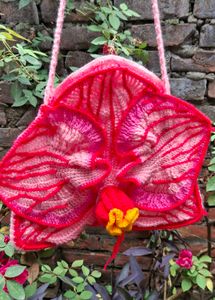 Handmade Crochet Orchid Bag