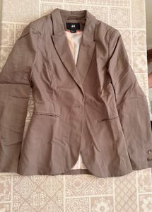 Chic Taupe Single-Button Blazer