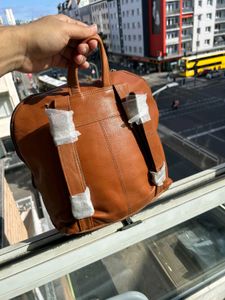 Stylish Brown Leather Backpack