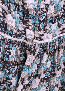 Floral Print Kurta with Lace Trim