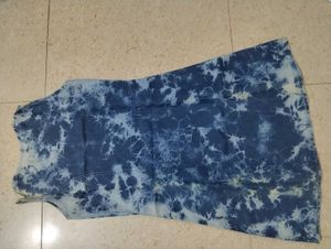 Tie-Dye Denim Mini Dress
