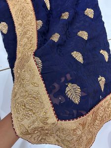 Designer Saree With 5xl Blouse