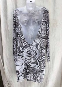 I. Marble mesh bodycon
