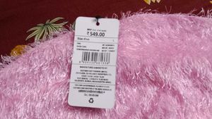 L size Pink Faux fur Tube Top