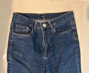 Flared Blue Denim Jeans