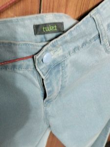 Blue Light Colour Girls Denim Jeans