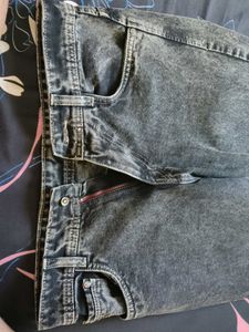 Gray Wash Denim Jeans