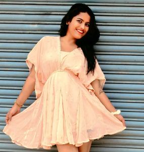 Chic Peach Mini Dress