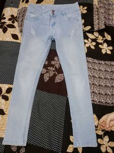 sky blue denim skinny jeans(woman)