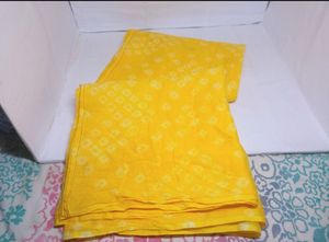 Yellow Bandhani Cotton Dupatta