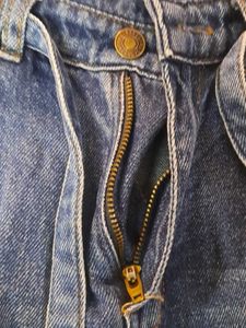 High-Waisted Paper bag Denim Jeans with Belt