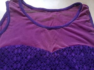 Purple Lace Sheer Top( with invisible flaws)