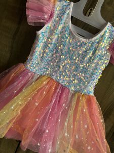 Sparkling Rainbow Party Dress for Girls