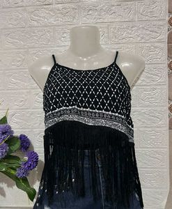 Boho Fringe Crop Top