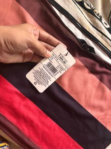 Nwe with tag Strapless Colour Block Stripes Crop