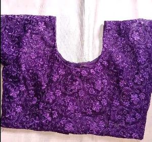 Purple Embroidered Blouse
