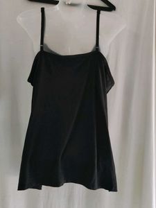 Simple Black Spaghetti Strap Tank Top