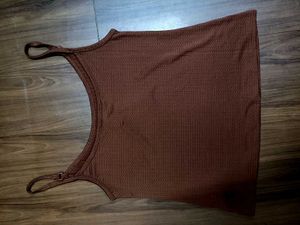 SHEIN MEDIUM LENGTH SPAGHETTI STRAP TEXTURED CAMI