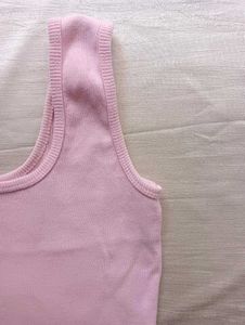 Light Pink Ribbed Tank Top