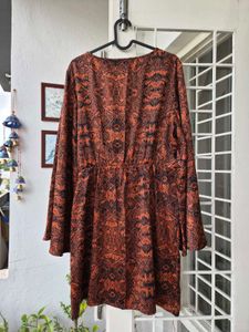 Boho Bell Sleeve Mini Dress