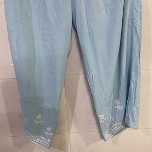 Beautiful Blue Embroidered Kurta Pajama Set