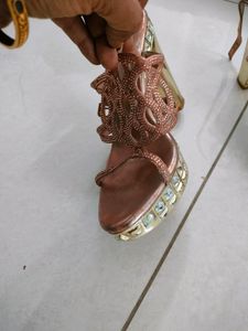 6 Inch High Heels Studded Wedding Purpose