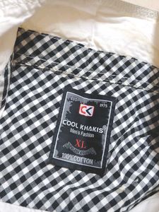 New XL Men's White Casual Button-Up Shirt