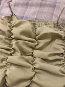 Green Ruched Top