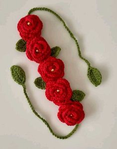 Handmade Crochet rose gajra🌹✨