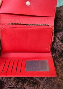 Hot Red Color Women's Purse