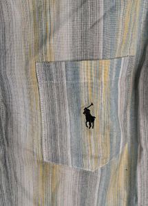 Women Striped Button-Up Shirt