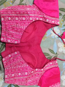 Vibrant Pink Embroidered Blouse
