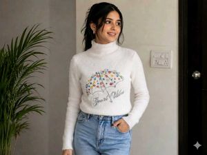 Cozy White Embroidered Sweater