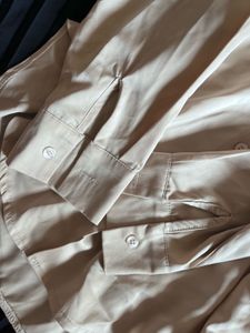 Sheer Button-Up Collared Shirt