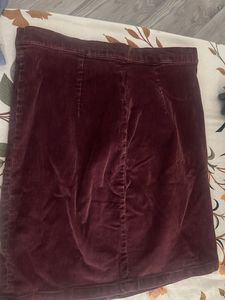 Maroon Corduroy skirt