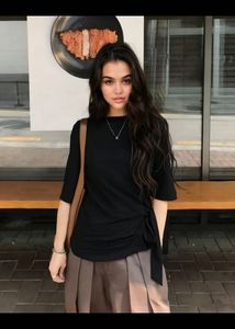 Chic Black Tie-Waist Top