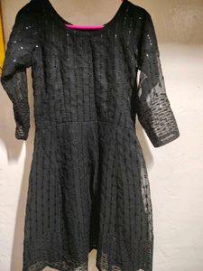 Stunning Black Sequin Ethnic Gown