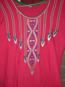 rayon pink kurti
