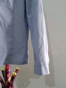 Blue Button-Up Long Sleeve Shirt