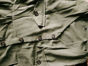 Chic Olive Green Button-Up Maxi Dress