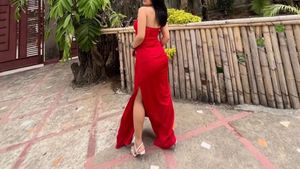 Red Slit Dress