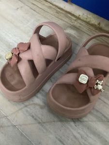 Cute Pink Sandals with Bow Detail