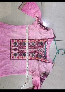 pink lawn cotton  suit set