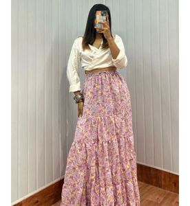 Trendy Flowy Layered Skirt 🩷