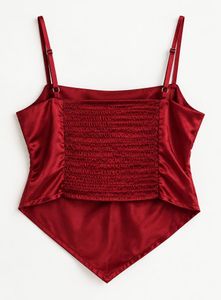 Red Satin Camisole Top